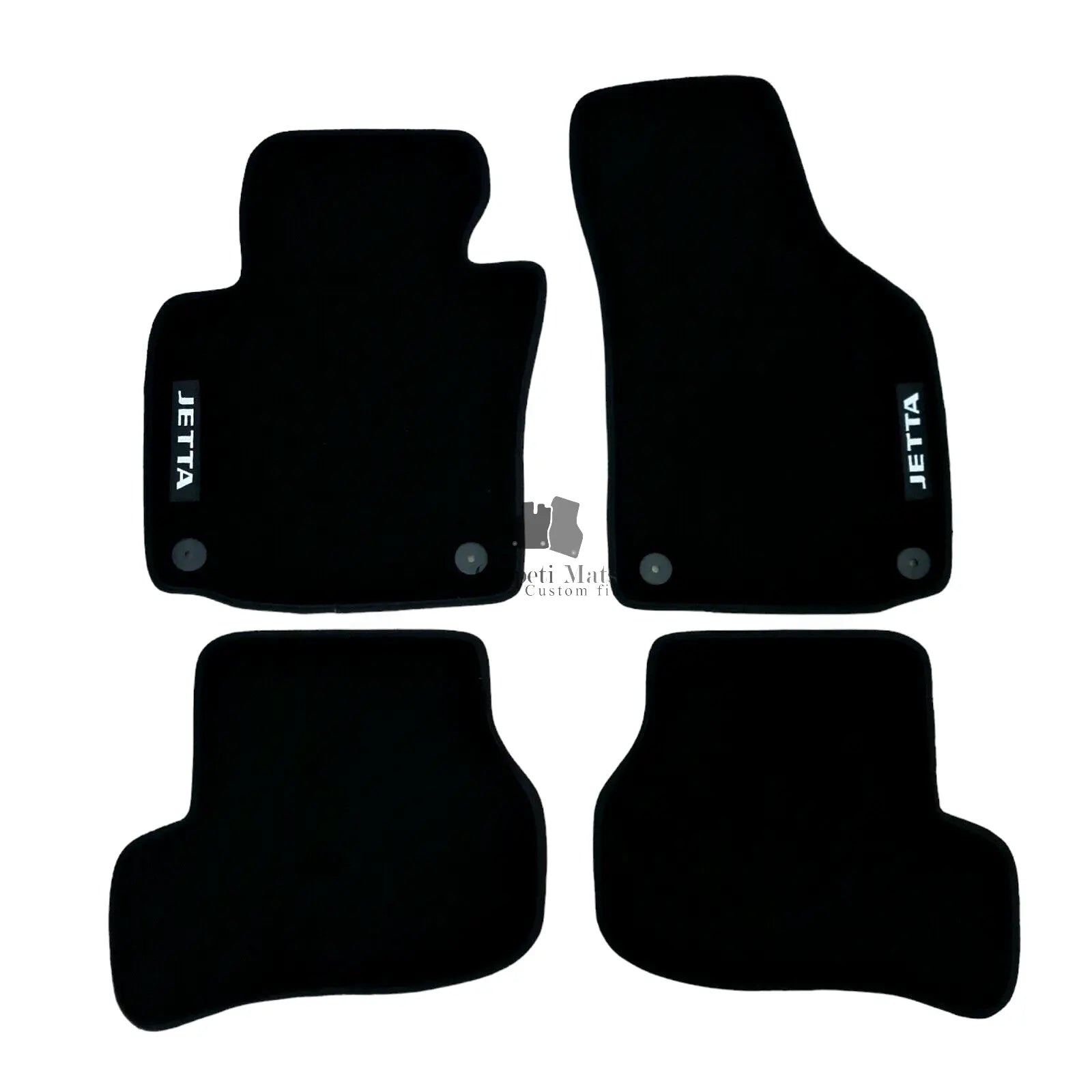 Car Floor Mats Velour For VW Jetta Waterproof Black Carpet Rugs Auto Liners New