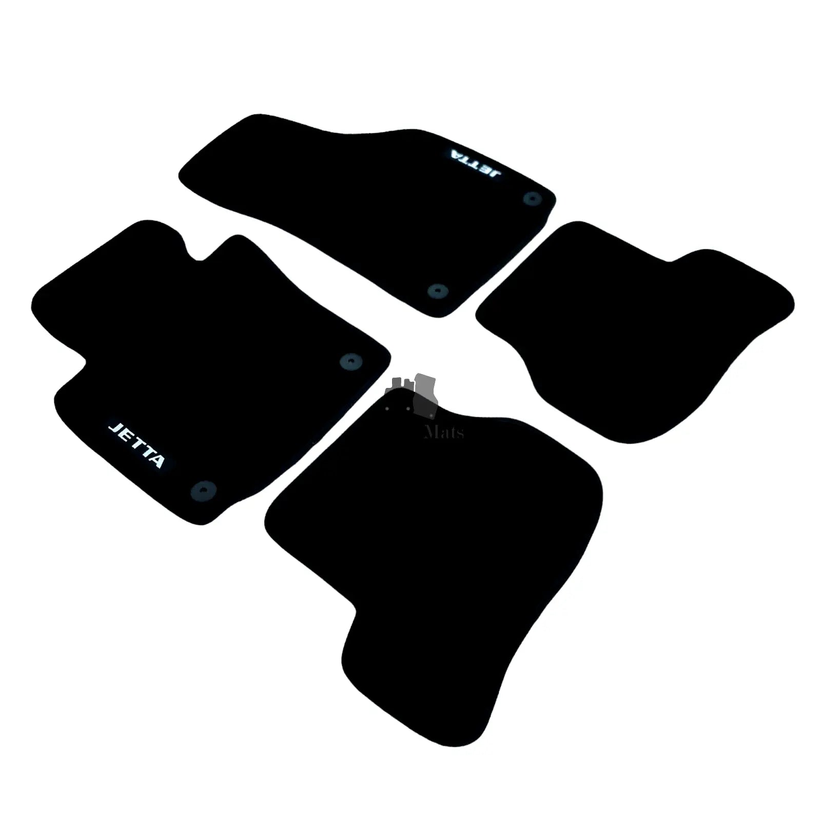 Car Floor Mats Velour For VW Jetta Waterproof Black Carpet Rugs Auto Liners New