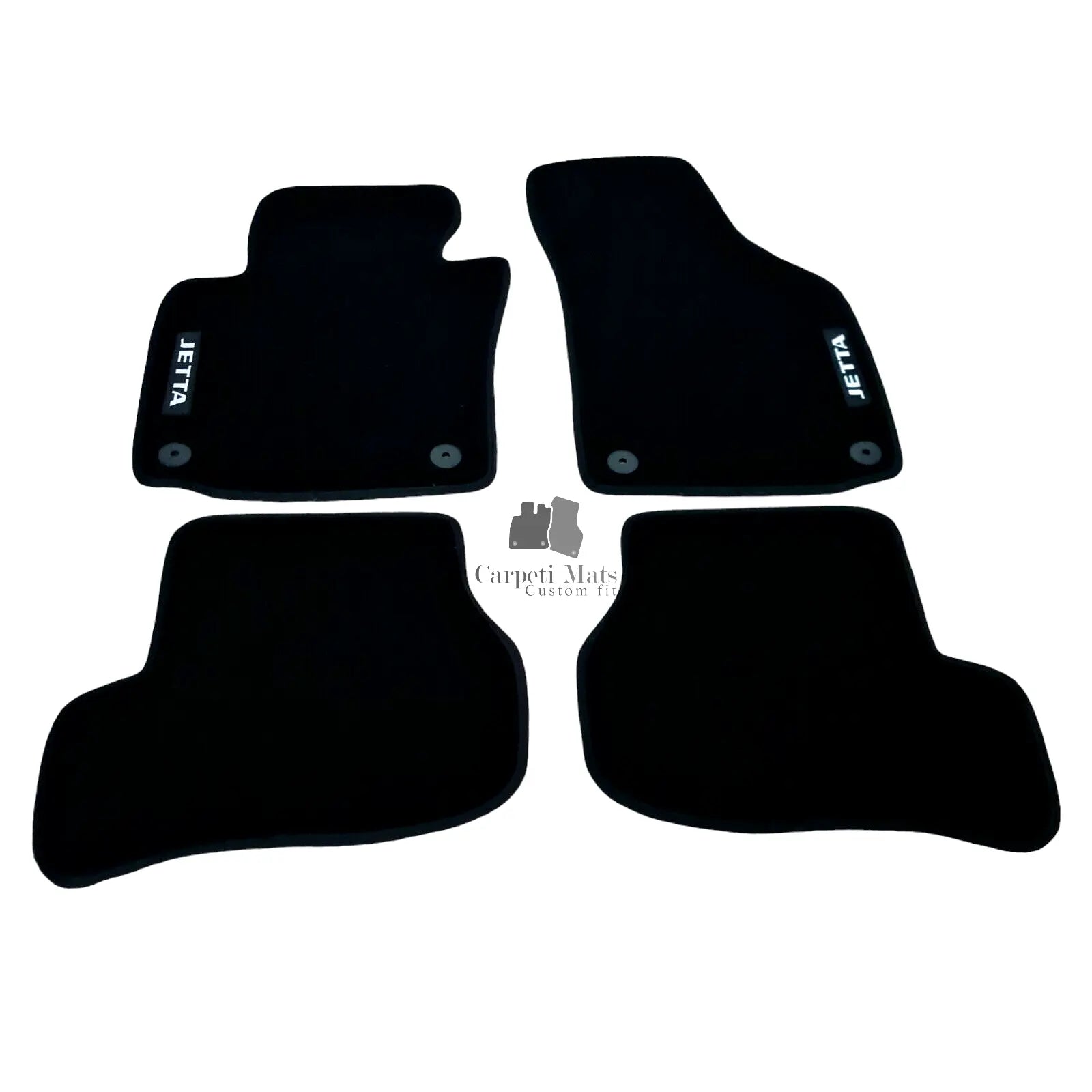 Car Floor Mats Velour For VW Jetta Waterproof Black Carpet Rugs Auto Liners New