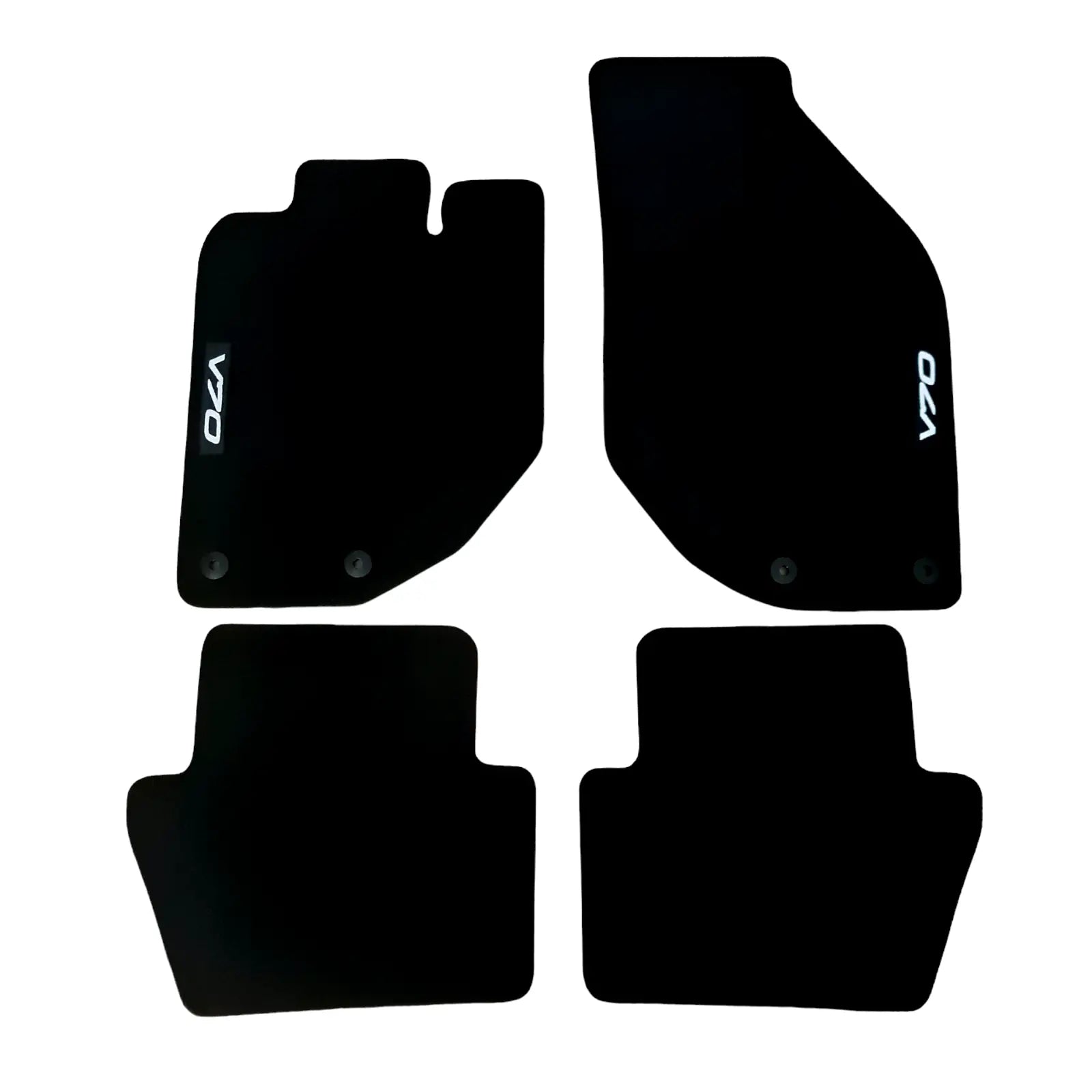 Car Floor Mats Velour For Volvo V70 Waterproof Black Carpet Rugs Auto Liners New