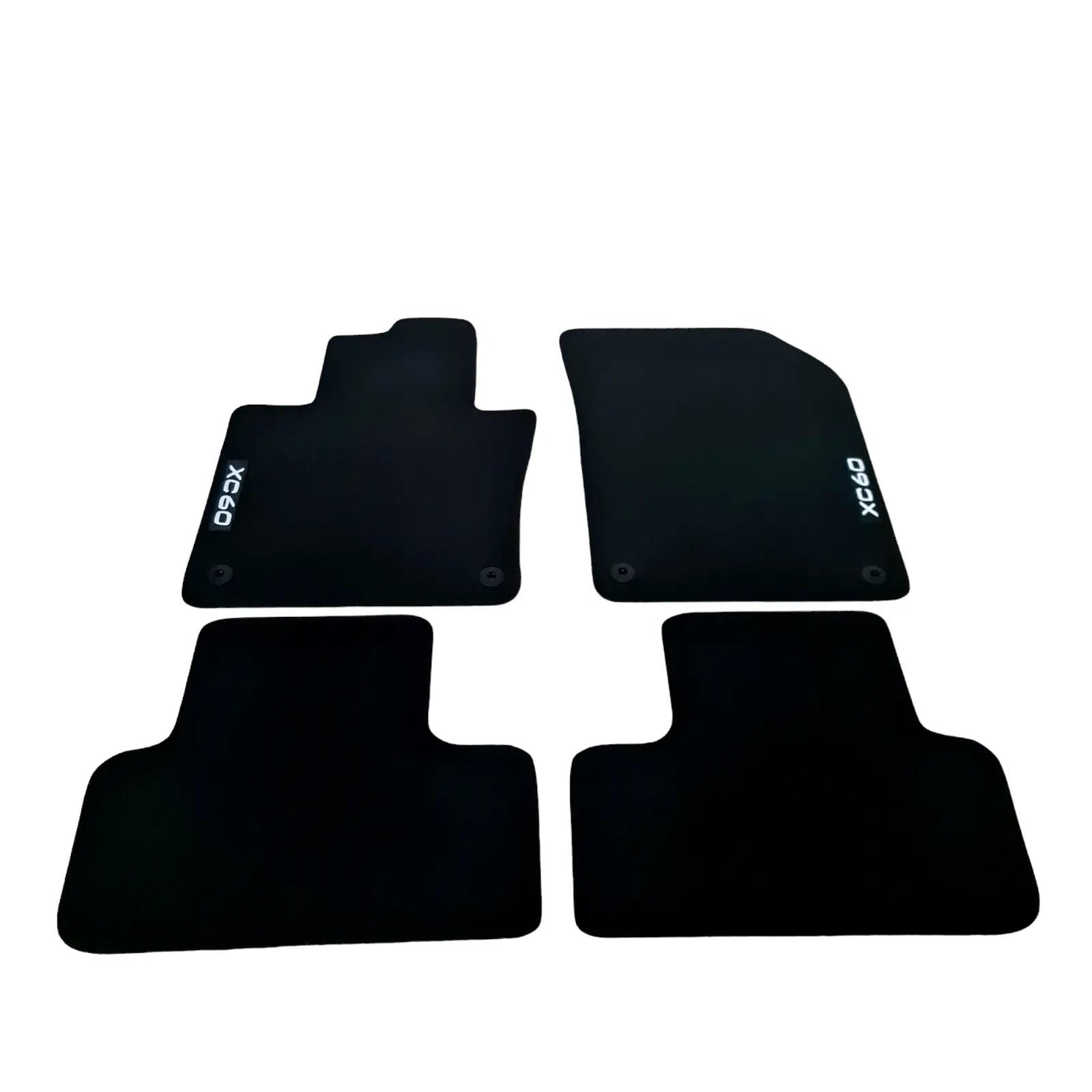 Car Floor Mats Velour For Volvo XC60 Waterproof Black Carpet Rugs Auto Liners 4p