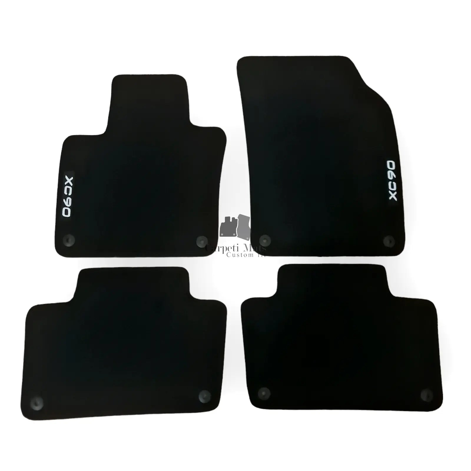Car Floor Mats Velour For Volvo XC90 Waterproof Black Carpet Rugs Auto Liners