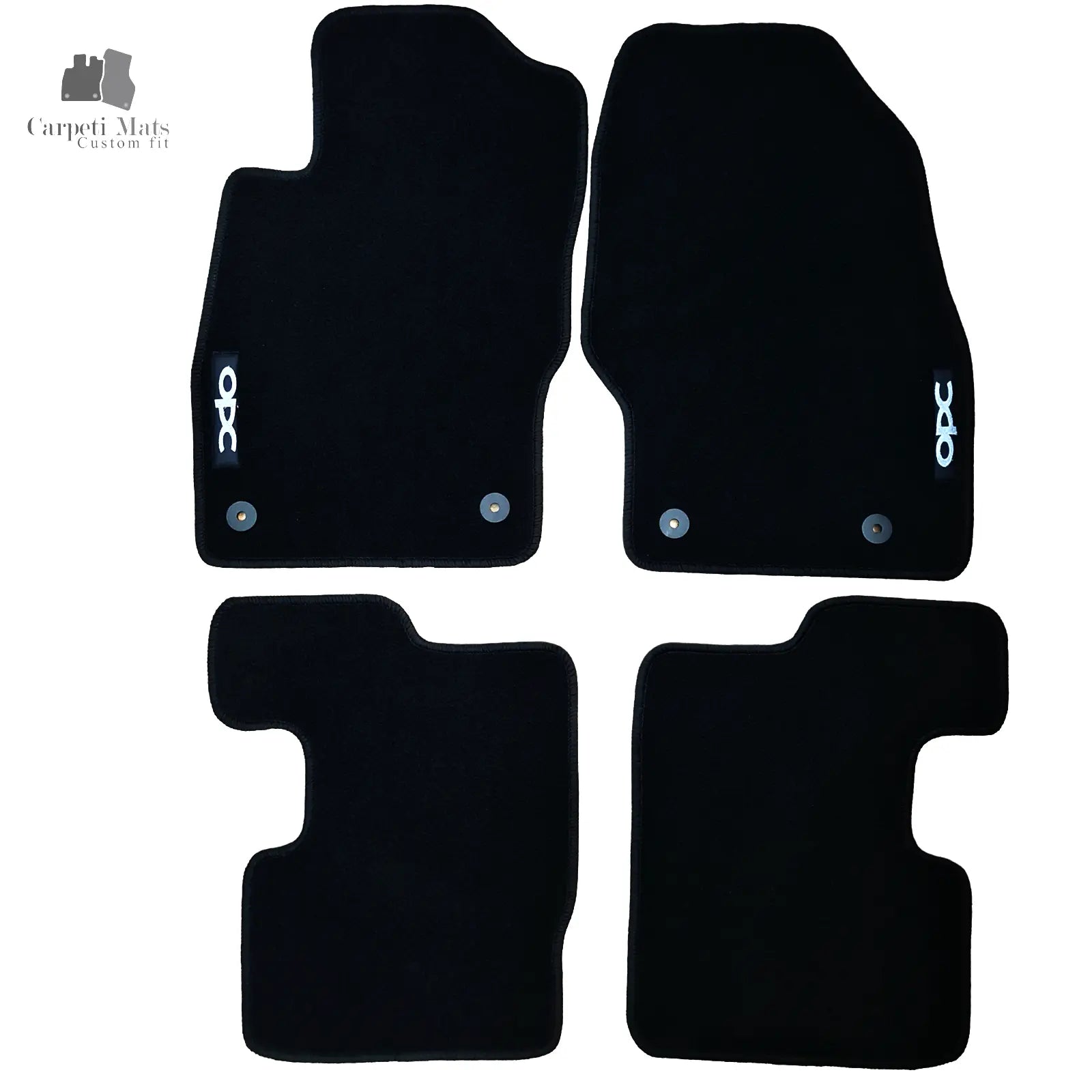 Somer Car Black Carpet Mat Set For Opel Vivaro 9-Seater (2001-2014) – Rear, Anti-Slip - View #2