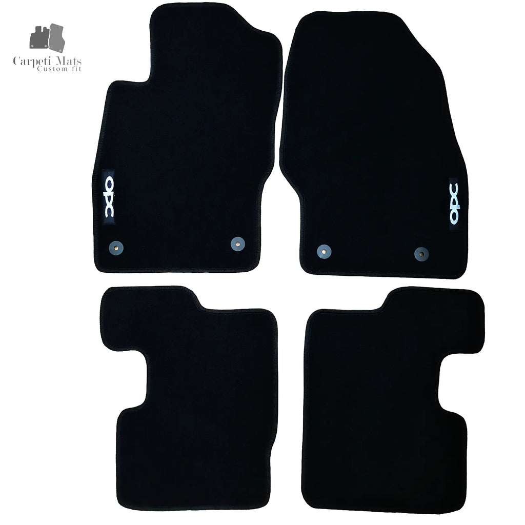 Tapis De Voiture Sur Mesure Pour Opel Corsa C (2000-2006) - Avant Et Arrière - Moquette Noire Antidérapante - Fabrication Italie - 3