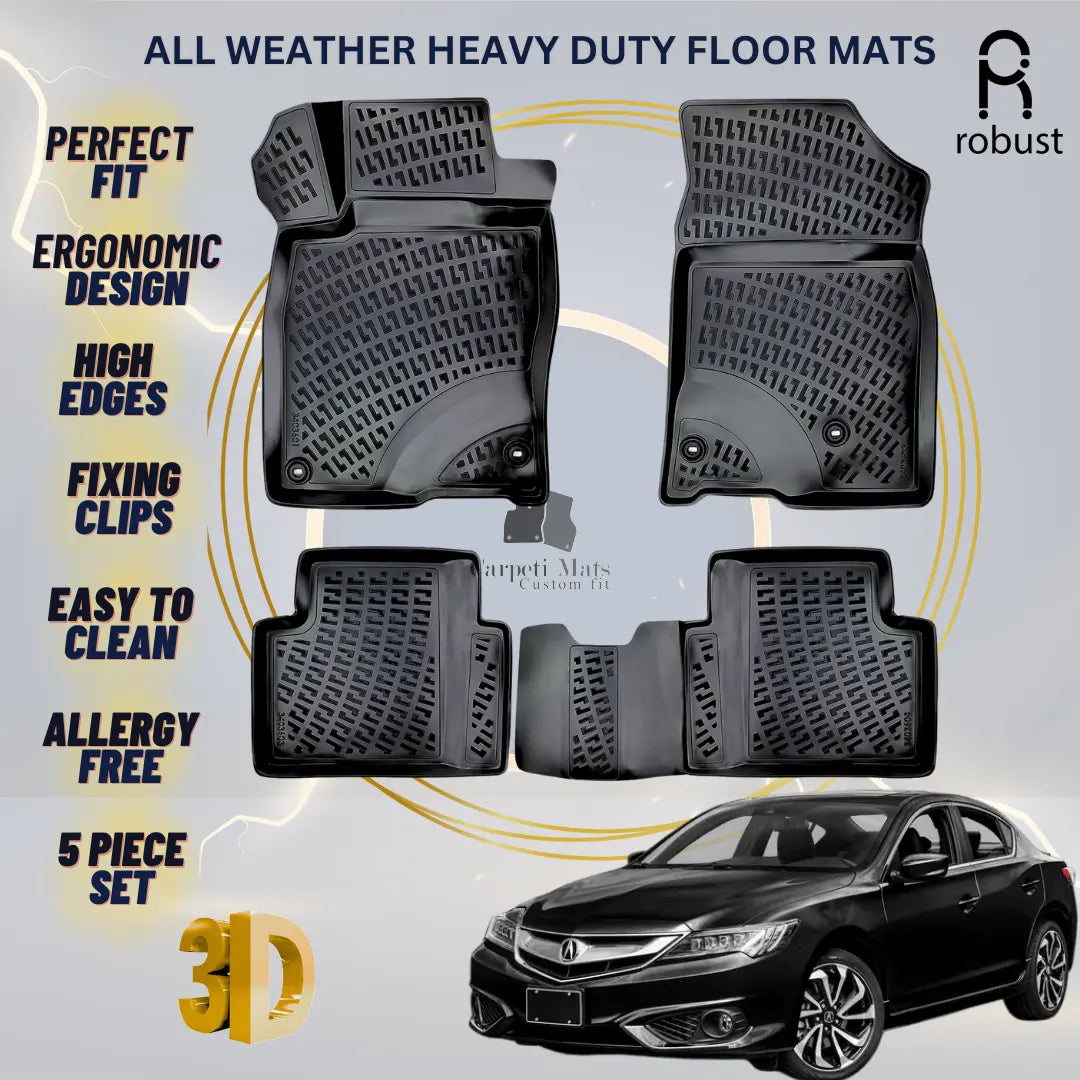 Floor Mats Liners For Acura ILX 2016-2019 All Weather Heavy Duty 3D Car Rugs New