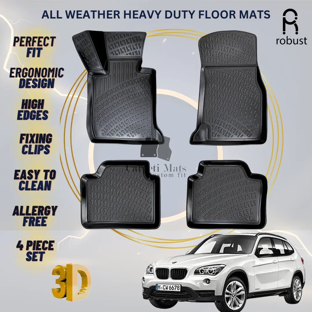 Floor Mats Liners For BMW X1 E84 2009-2015 All Weather Heavy Duty 3D Car Rugs