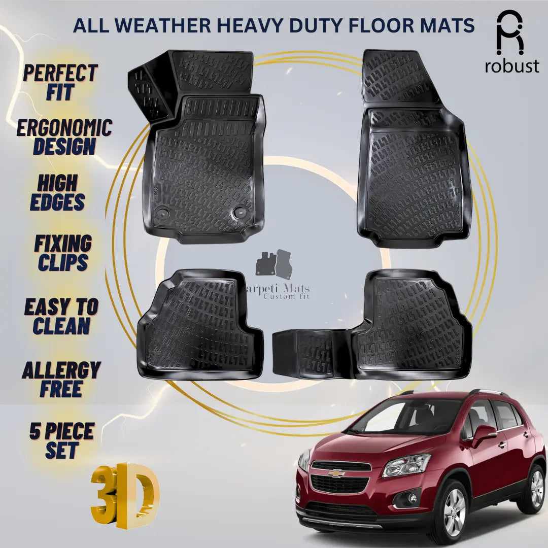 Floor Mats Liners For Chevrolet Trax 2013-2017 All Weather Heavy Duty Car Rugs