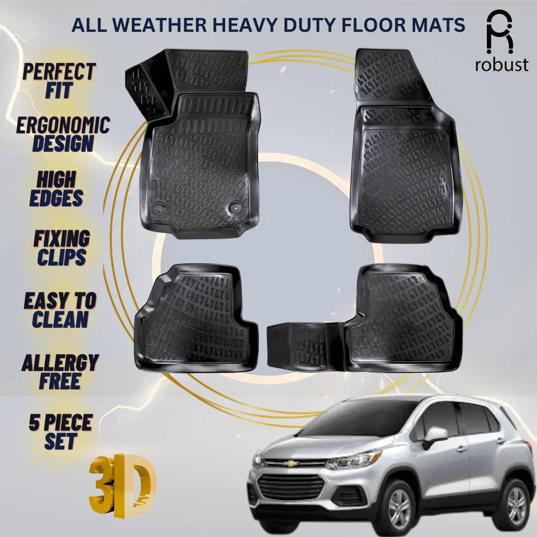 Floor Mats Liners For Chevrolet Trax 2017-2022 All Weather Heavy Duty Car Rugs