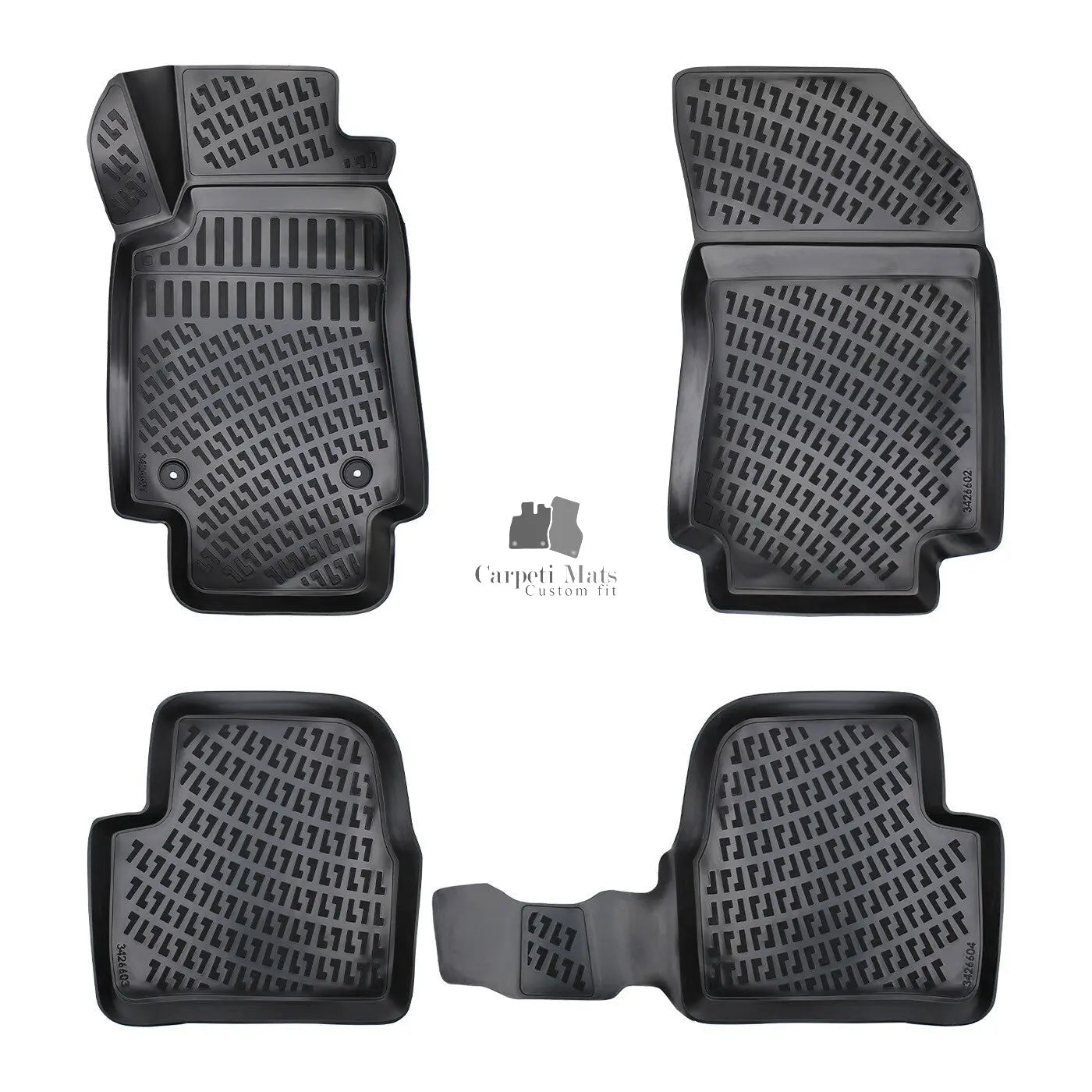 Floor Mats Liners For Citroen C3 2016-2024 All Weather Heavy Duty 3D Car Rugs