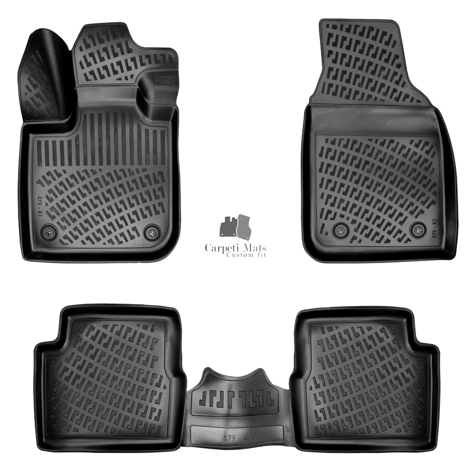 Floor Mats Liners For Fiat 600 EV 2022-2025 All Weather Heavy Duty 3D Car Rugs