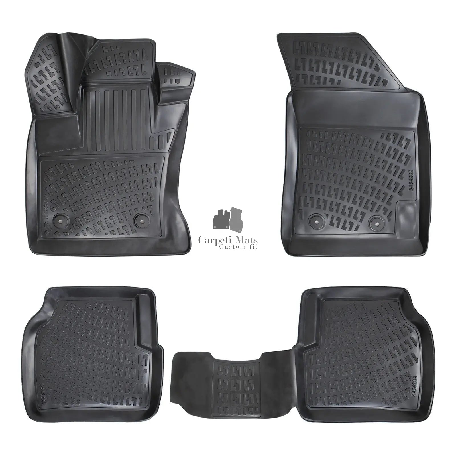 Floor Mats Liners For JEEP Compass 2017-2024 All Weather Heavy Duty Car Rugs