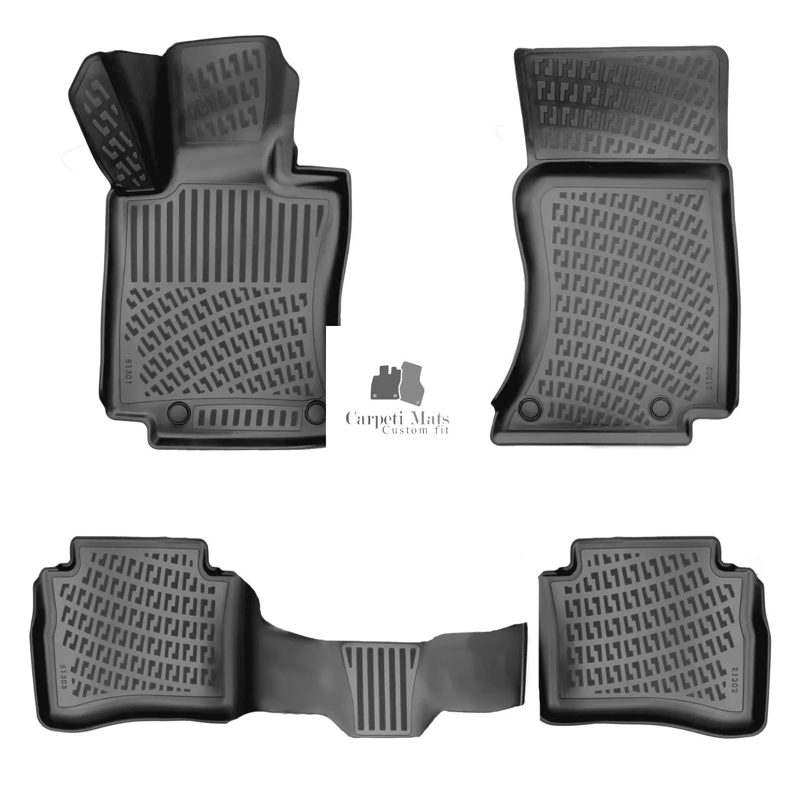 Floor Mats Liners For Mercedes E-Class W123 1976-1986 All Weather Heavy Duty Rug