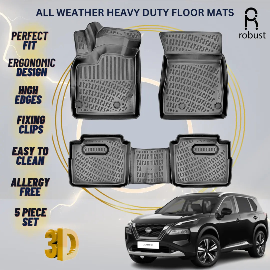 Floor Mats Liners For Nissan Rogue 2022-2025 T33 All Weather Heavy Duty Car Rugs
