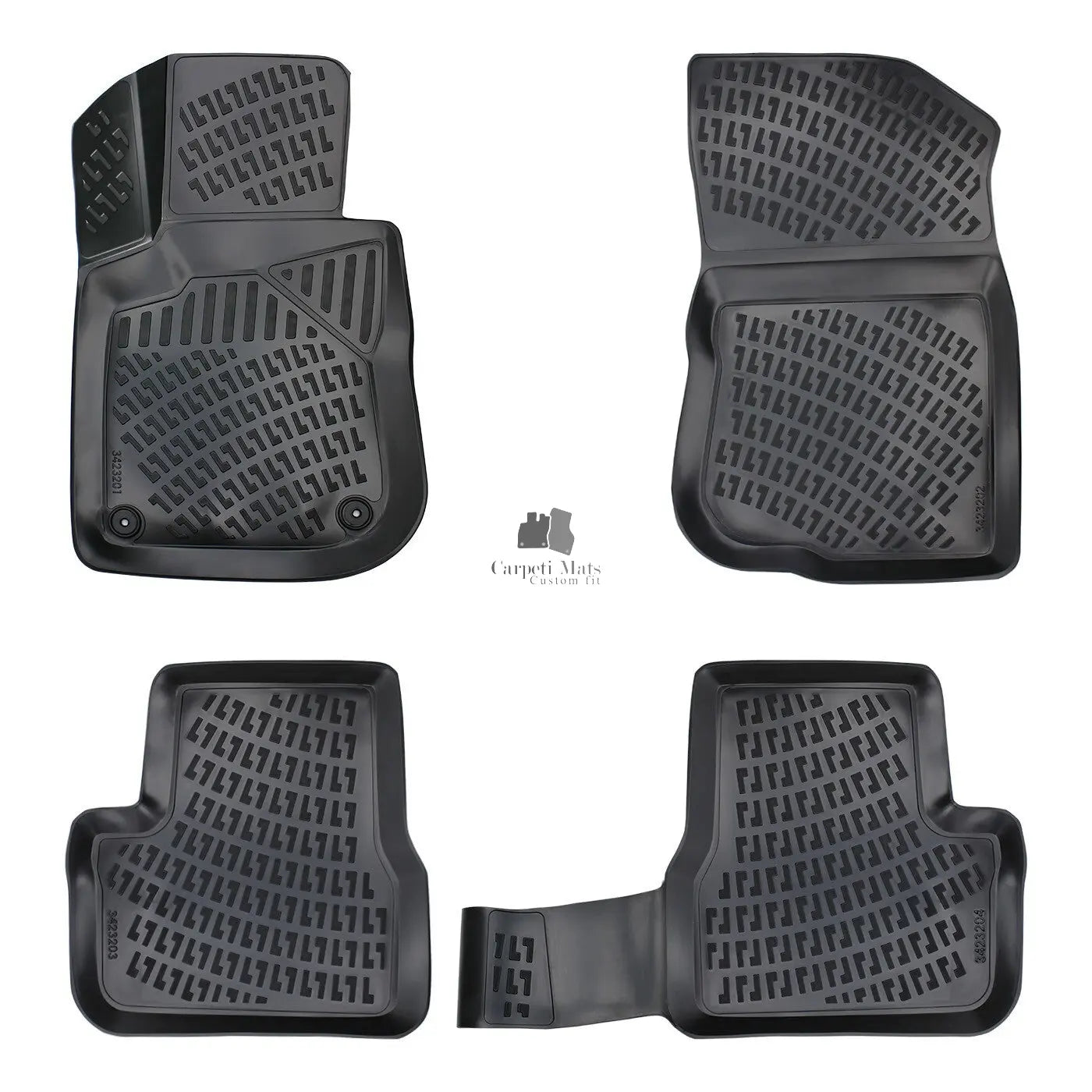Floor Mats Liners For Peugeot 2008 2013-2019 All Weather Heavy Duty 3D Car Rugs