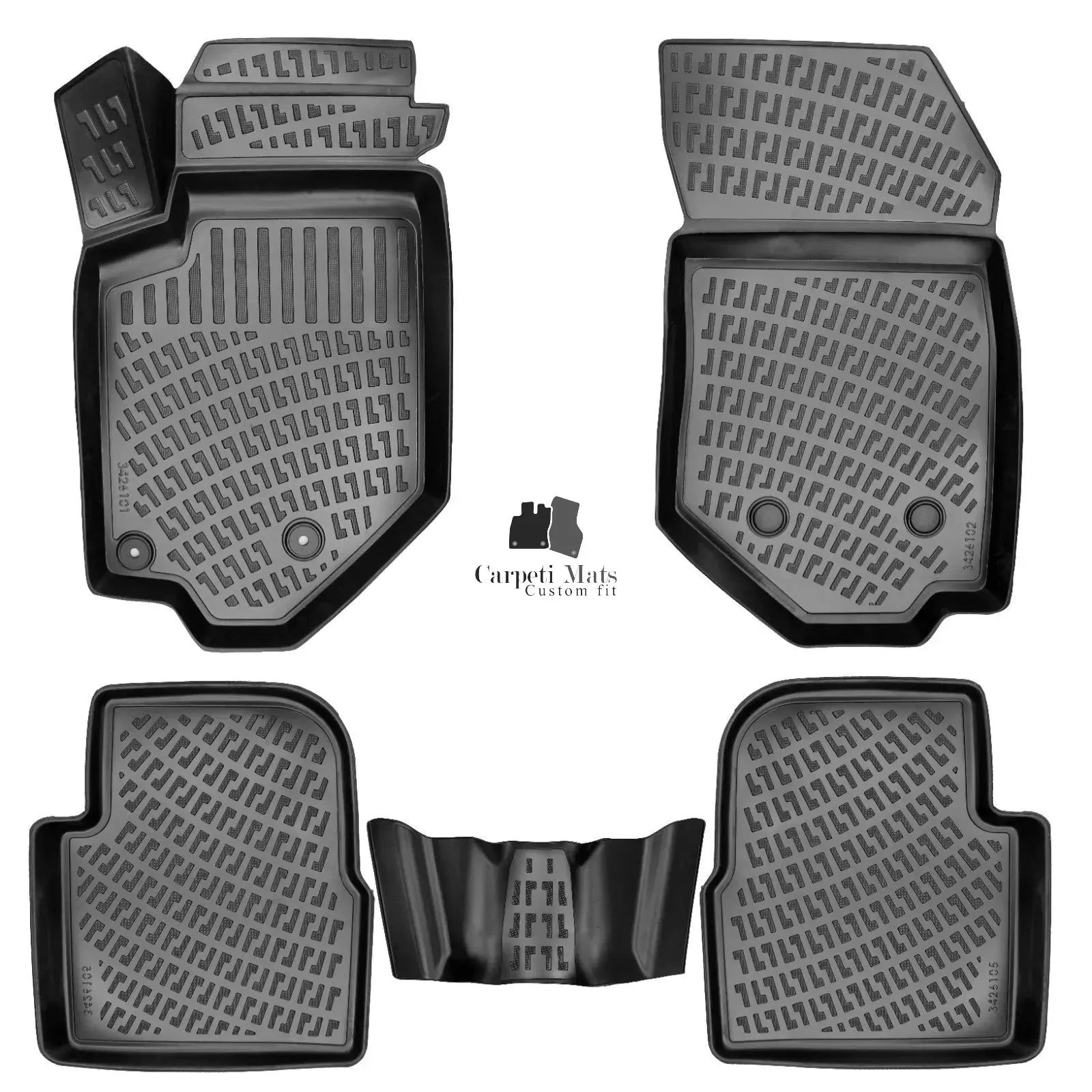 Floor Mats Liners For Peugeot 2008 2020-2025 All Weather Heavy Duty 3D Car Rugs