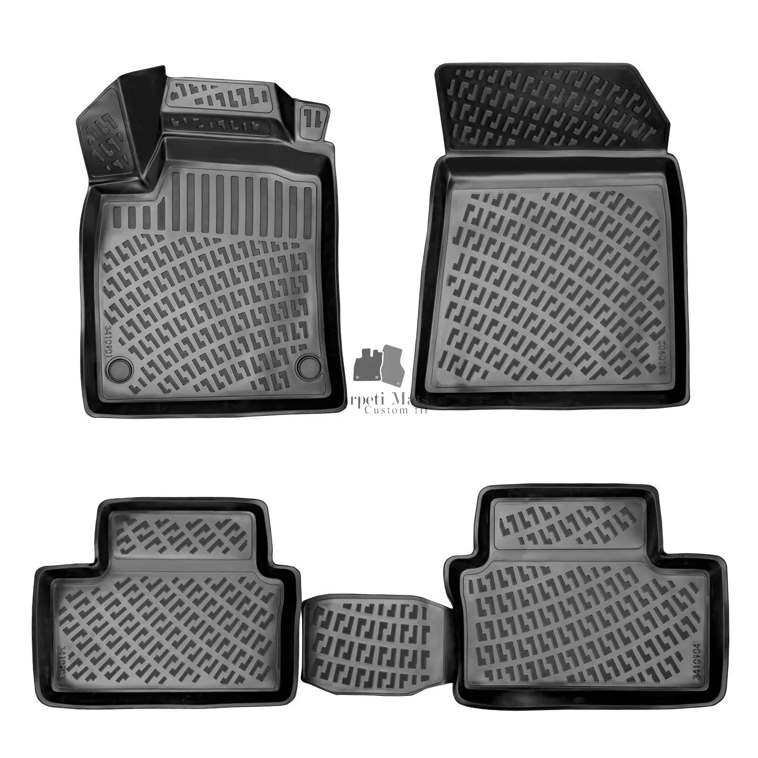Floor Mats Liners For Renault Clio 2019-2023 All Weather Heavy Duty 3D Car Rugs