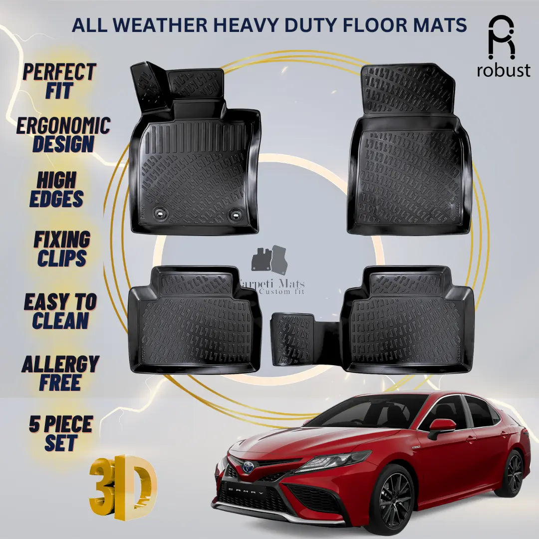 Floor Mats Liners For Toyota Camry 2021-2025 All Weather Heavy Duty Car Rugs New