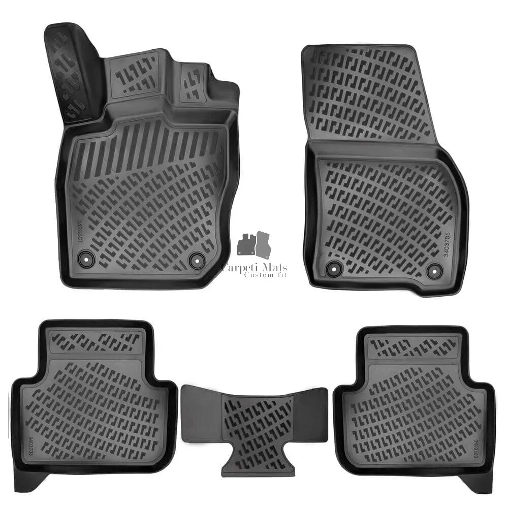 Floor Mats Liners For VW Volkswagen Tiguan 2024-2026 All Weather Heavy Duty Rugs