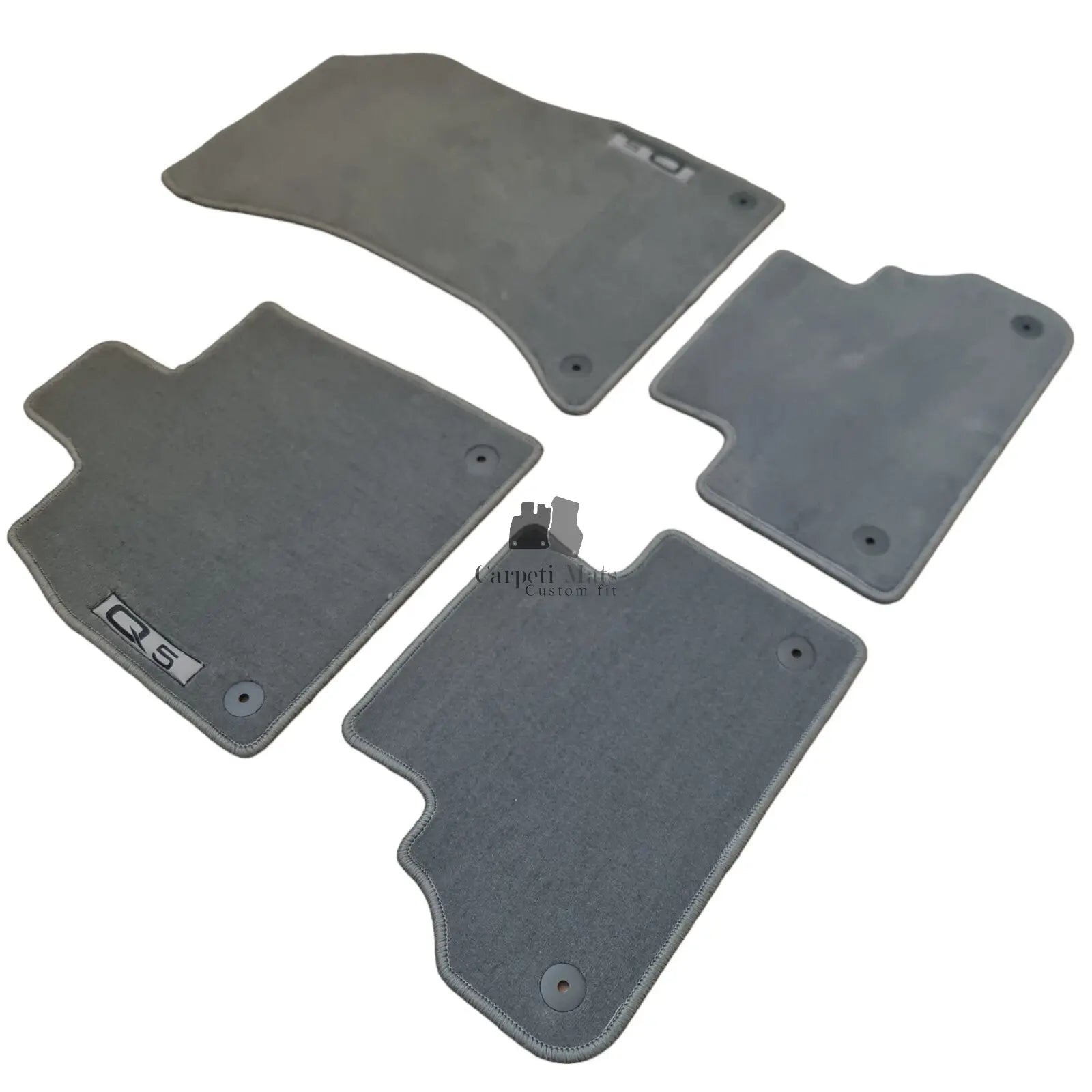For Audi Q5 Gray Car Floor Mats Velour 2017-2024 Auto Liners OEM Quality Rugs SQ