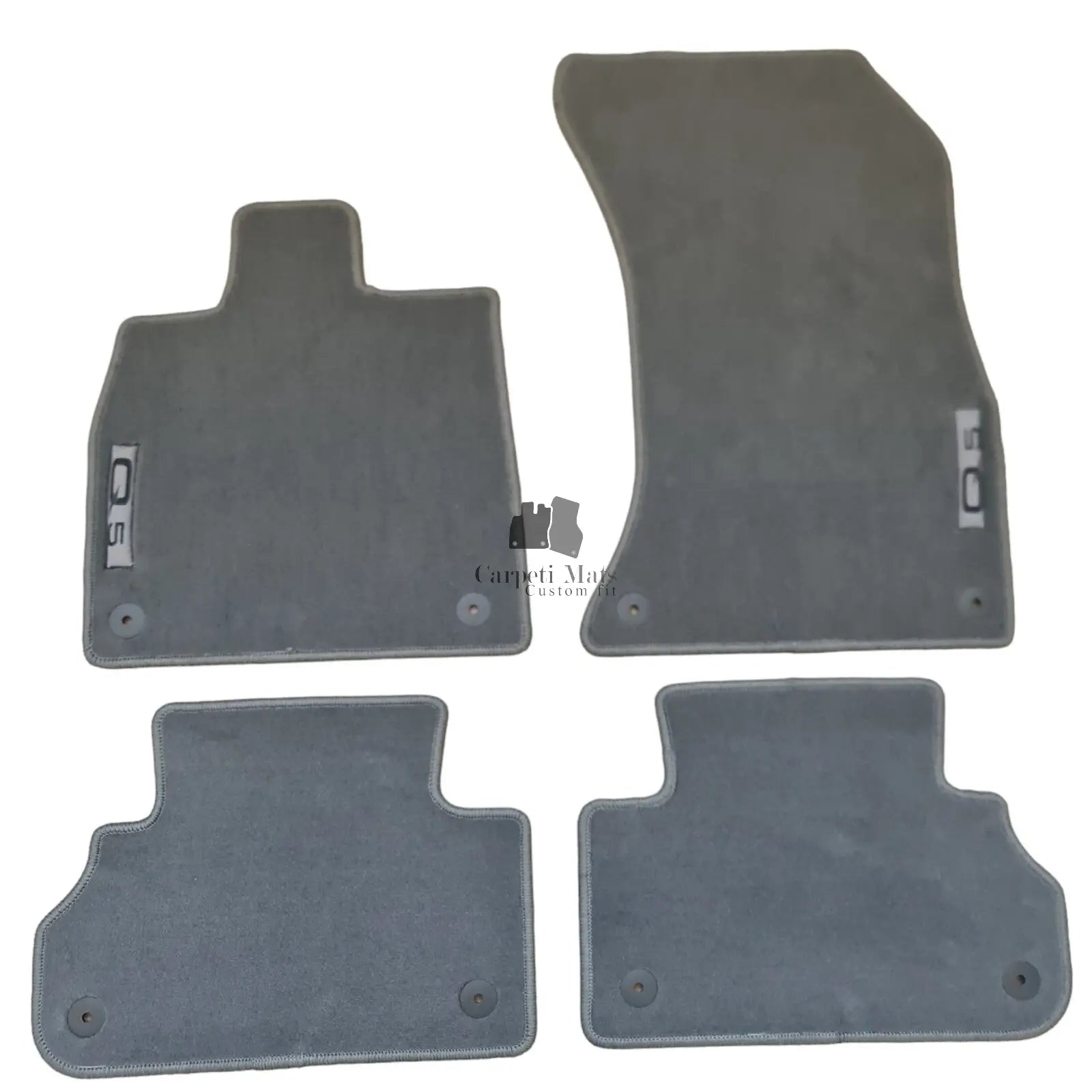For Audi Q5 Gray Car Floor Mats Velour 2017-2024 Auto Liners OEM Quality Rugs SQ