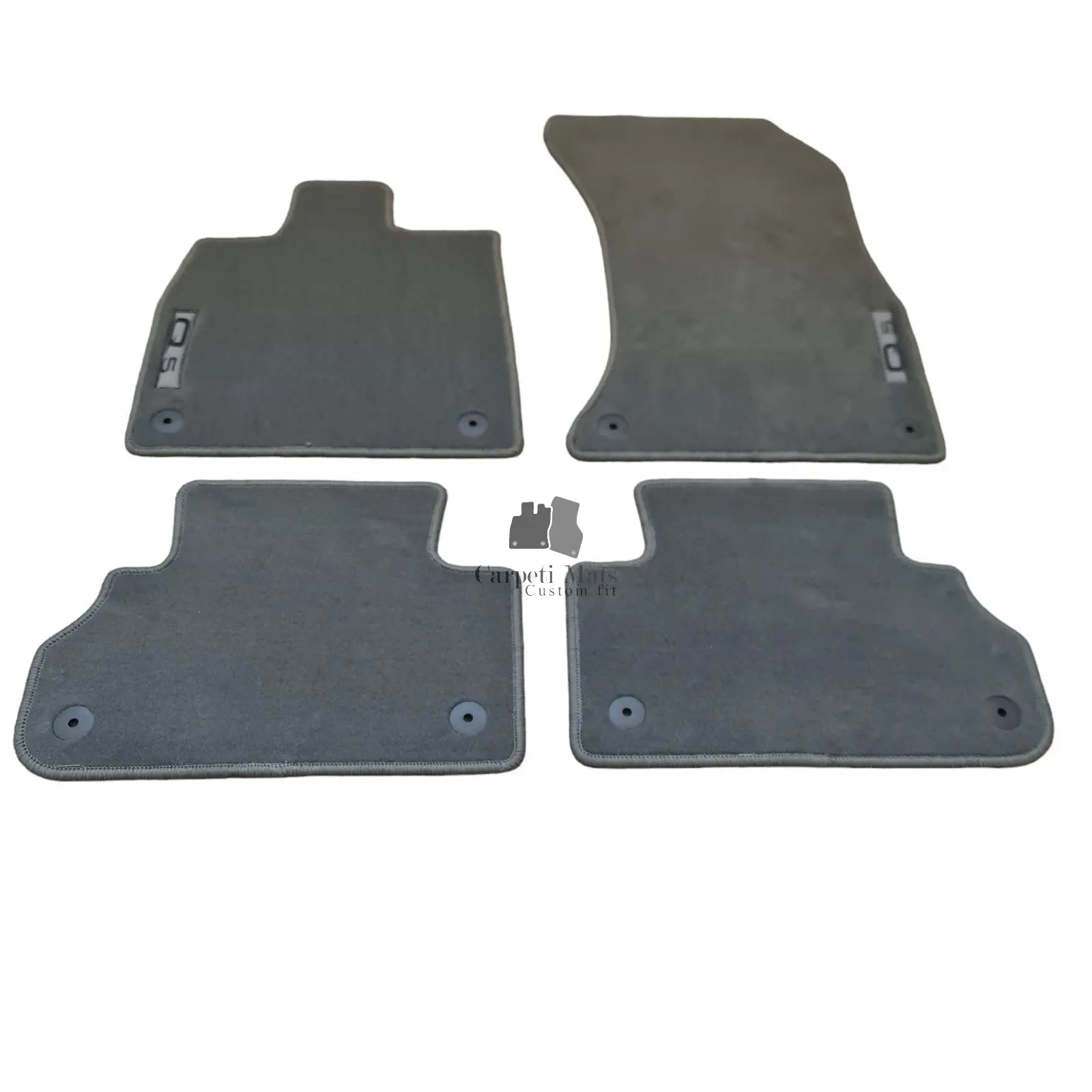 For Audi Q5 Gray Car Floor Mats Velour 2017-2024 Auto Liners OEM Quality Rugs SQ