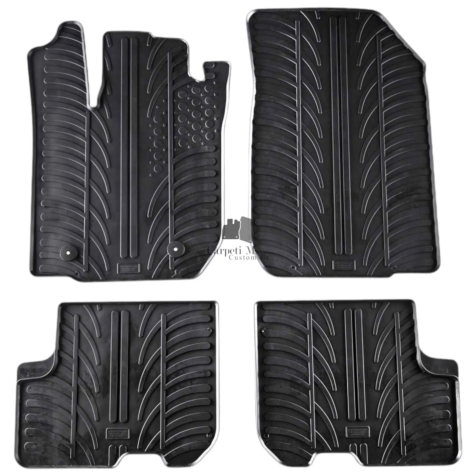 For Dacia Logan 2013-2020 Car Floor Mats Rubber All Weather Heavy Duty Liners