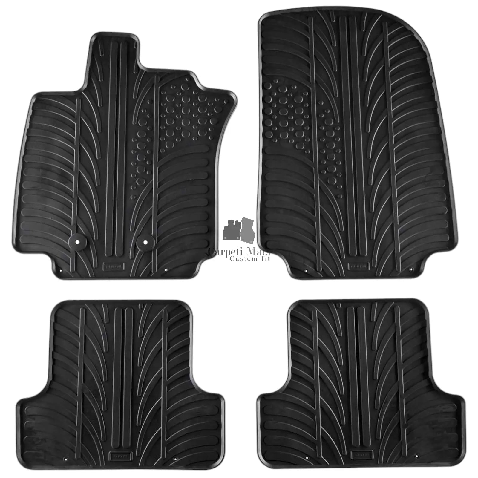 For Renault Clio 2005-2012 Car Floor Mats Rubber All Weather Heavy Duty Liners