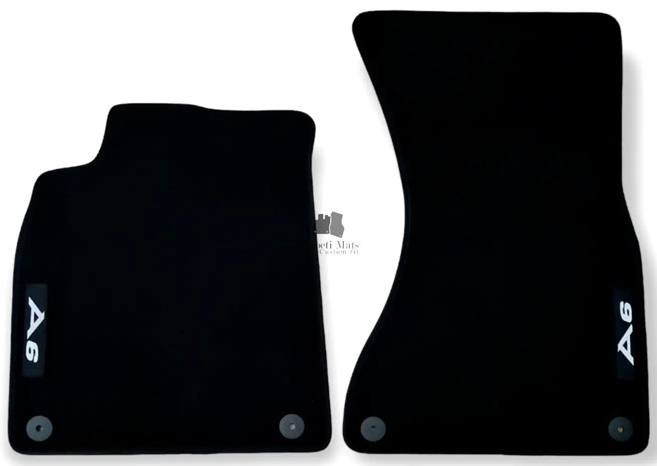 Front Car Floor Mats For Audi A6 C7 Waterproof Black Velour Carpet Liners 2pcs