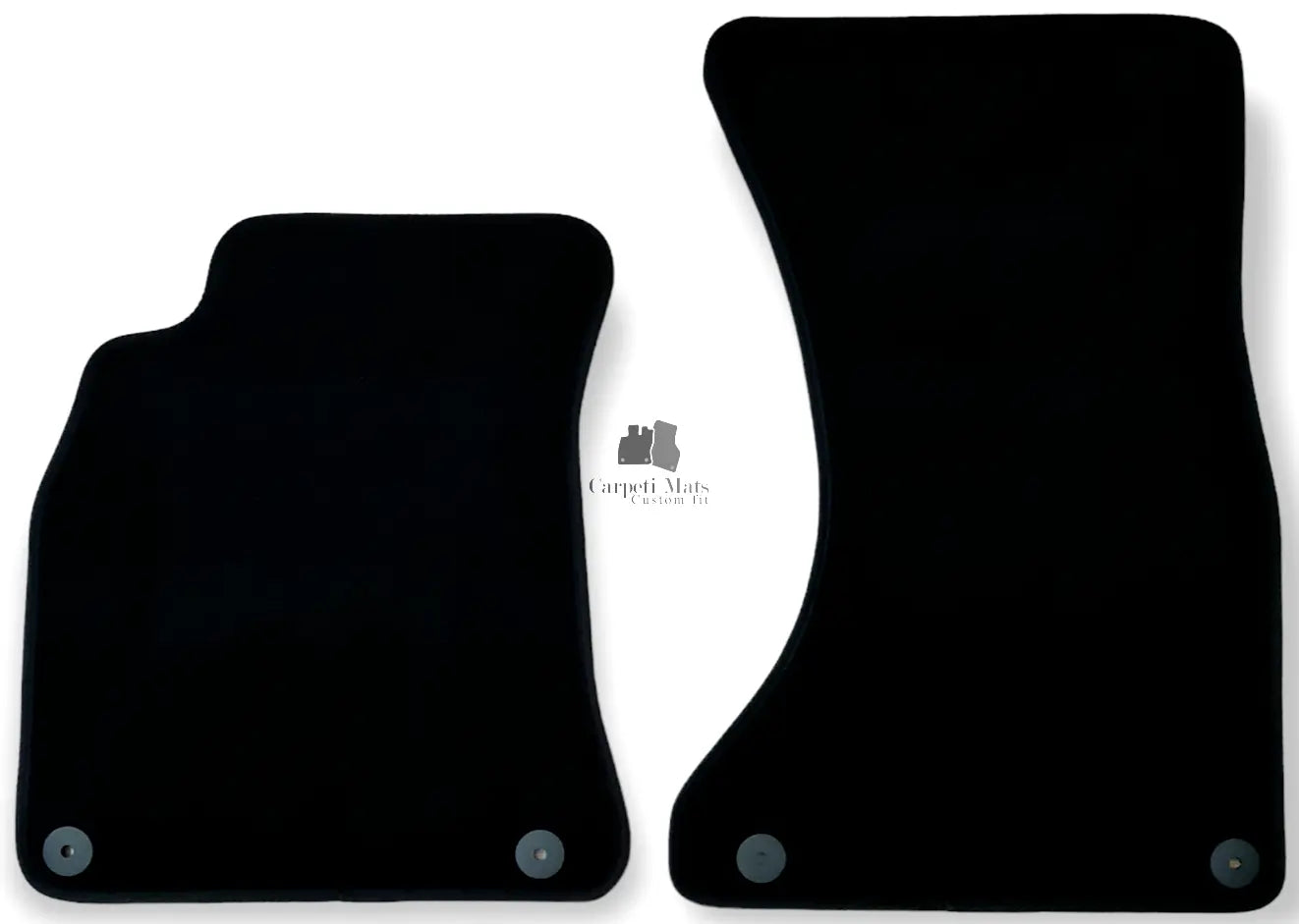 Front Car Floor Mats Velour For Audi A4 B8 Waterproof Black Carpet Liners 2pcs