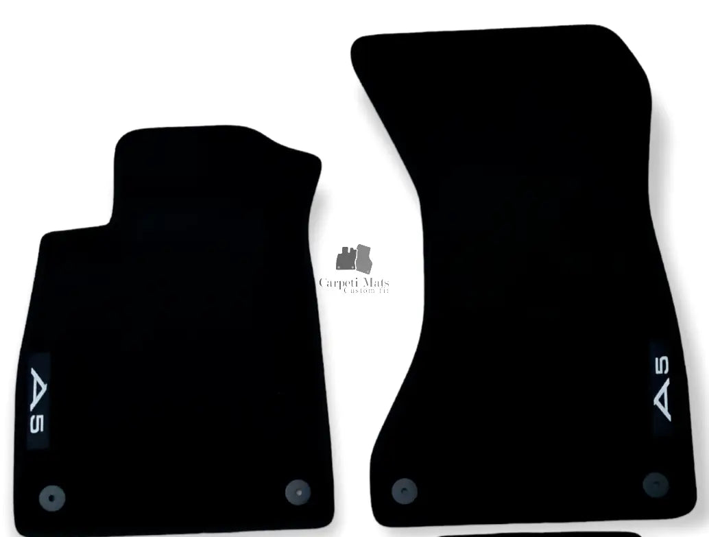 Front Car Floor Mats Velour For Audi A5 Waterproof Black Carpet Auto Liners 2pcs