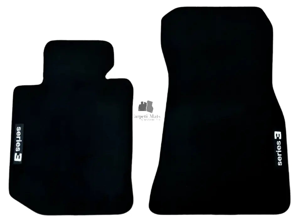 Front Car Floor Mats Velour For BMW 3 G20 Waterproof Black Carpet Auto Liners 2p