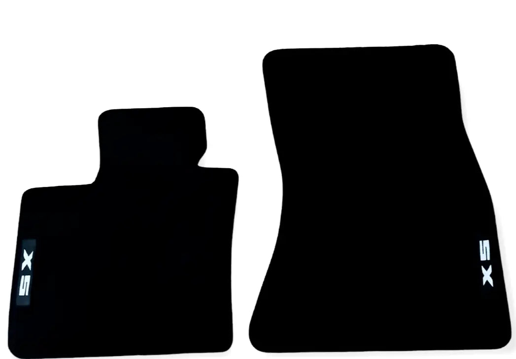 Front Car Floor Mats Velour For BMW X5 F15 Waterproof Black Carpet Liners 2pcs