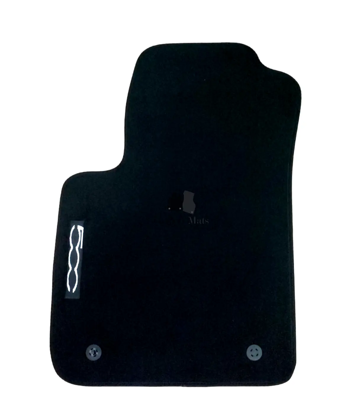 Front Car Floor Mats Velour For Fiat 500 Waterproof Carpet Rugs Auto Liners 2pcs