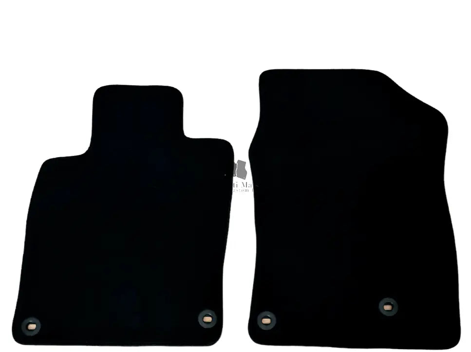 Front Car Floor Mats Velour For Honda Civic Waterproof Black Carpet Liners 2pcs