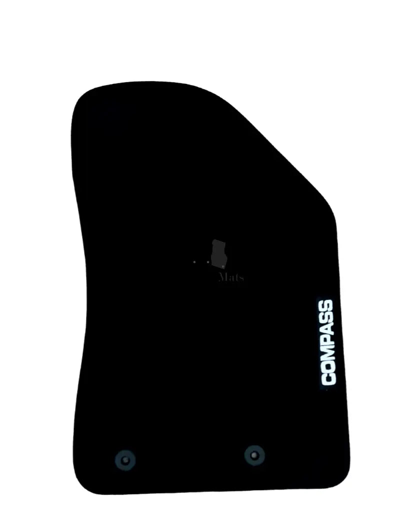 Front Car Floor Mats Velour For Jeep Compass 2 Waterproof Carpet Auto Liners 2pc