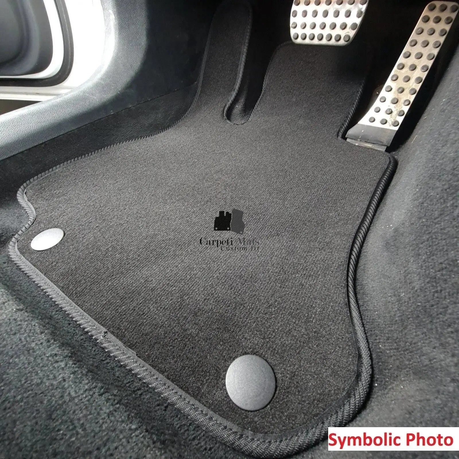 Front Car Floor Mats Velour For Jeep Compass 2 Waterproof Carpet Auto Liners 2pc
