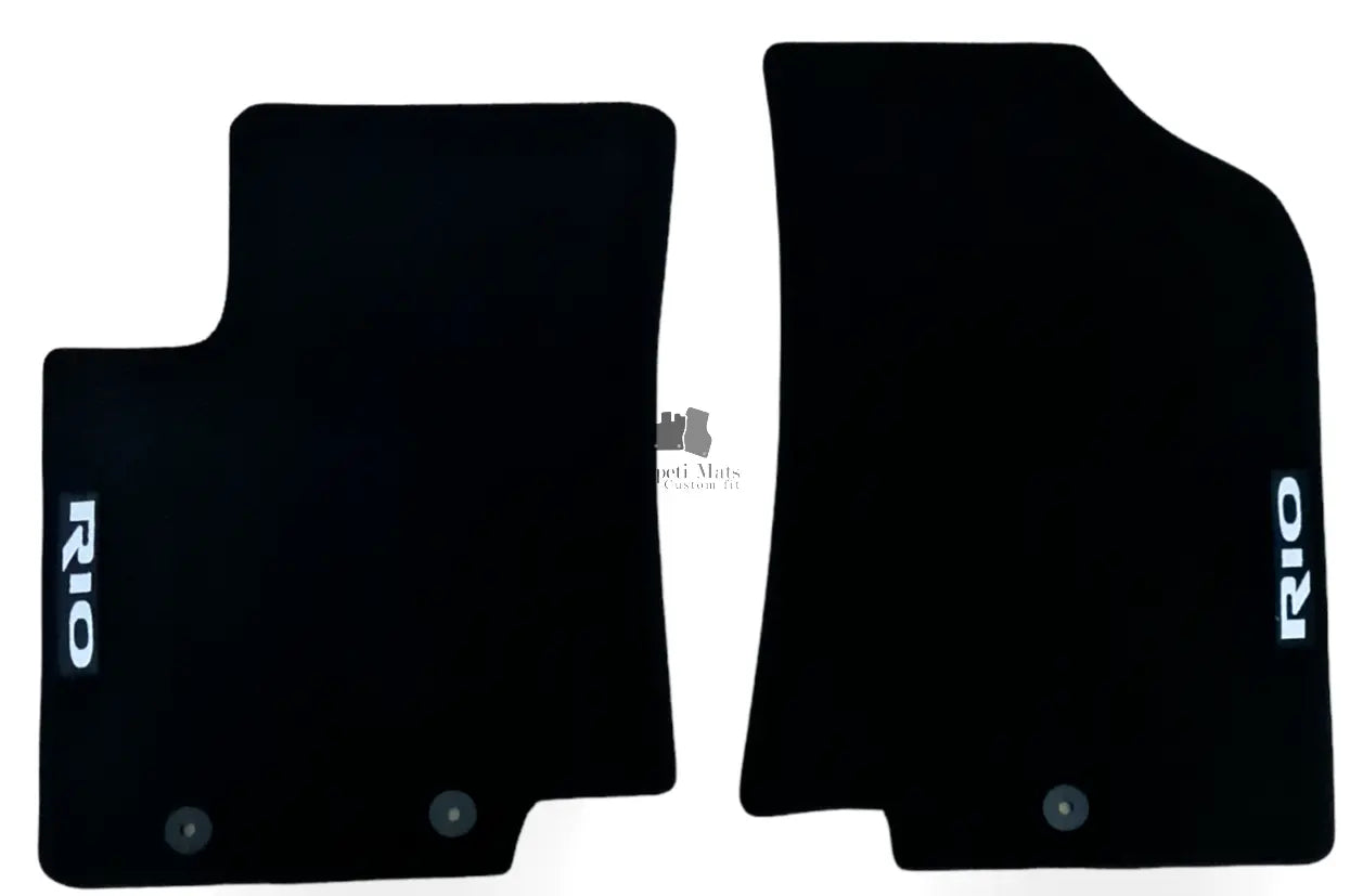 Front Car Floor Mats Velour For Kia Rio Waterproof Black Carpet Rugs Auto Liners