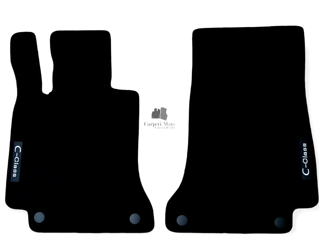Front Car Floor Mats Velour For Mercedes C-Class W205 Auto Liners Waterproof 2pc