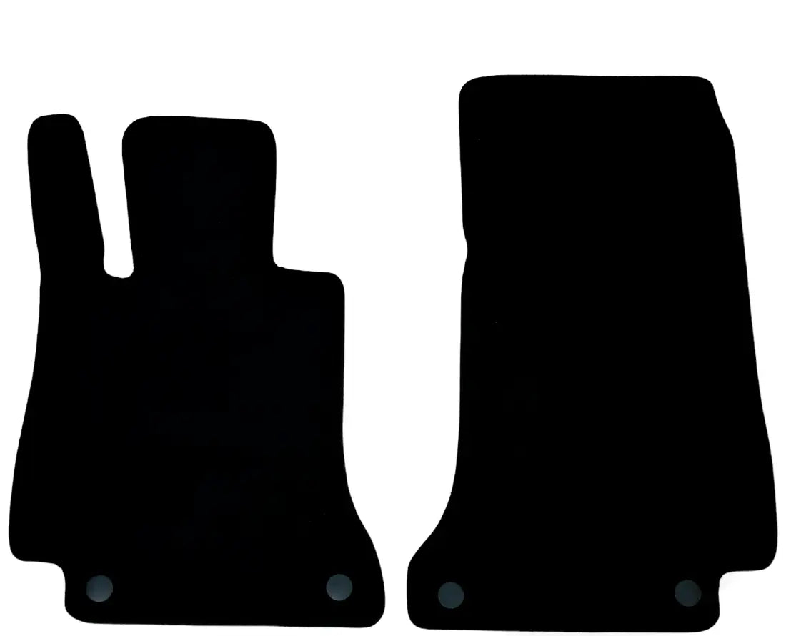 Front Car Floor Mats Velour For Mercedes E-Class Coupe Black Carpet Liners 2pcs