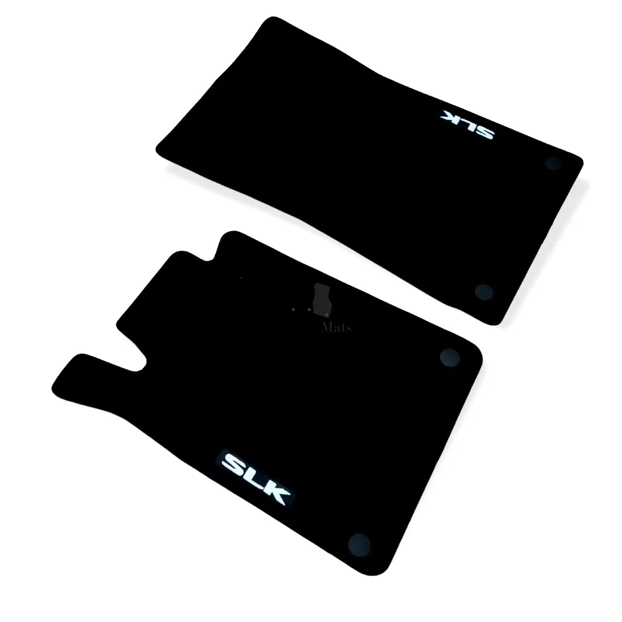 Front Car Floor Mats Velour For Mercedes SLK R170 Black Carpet Auto Liners 2pcs