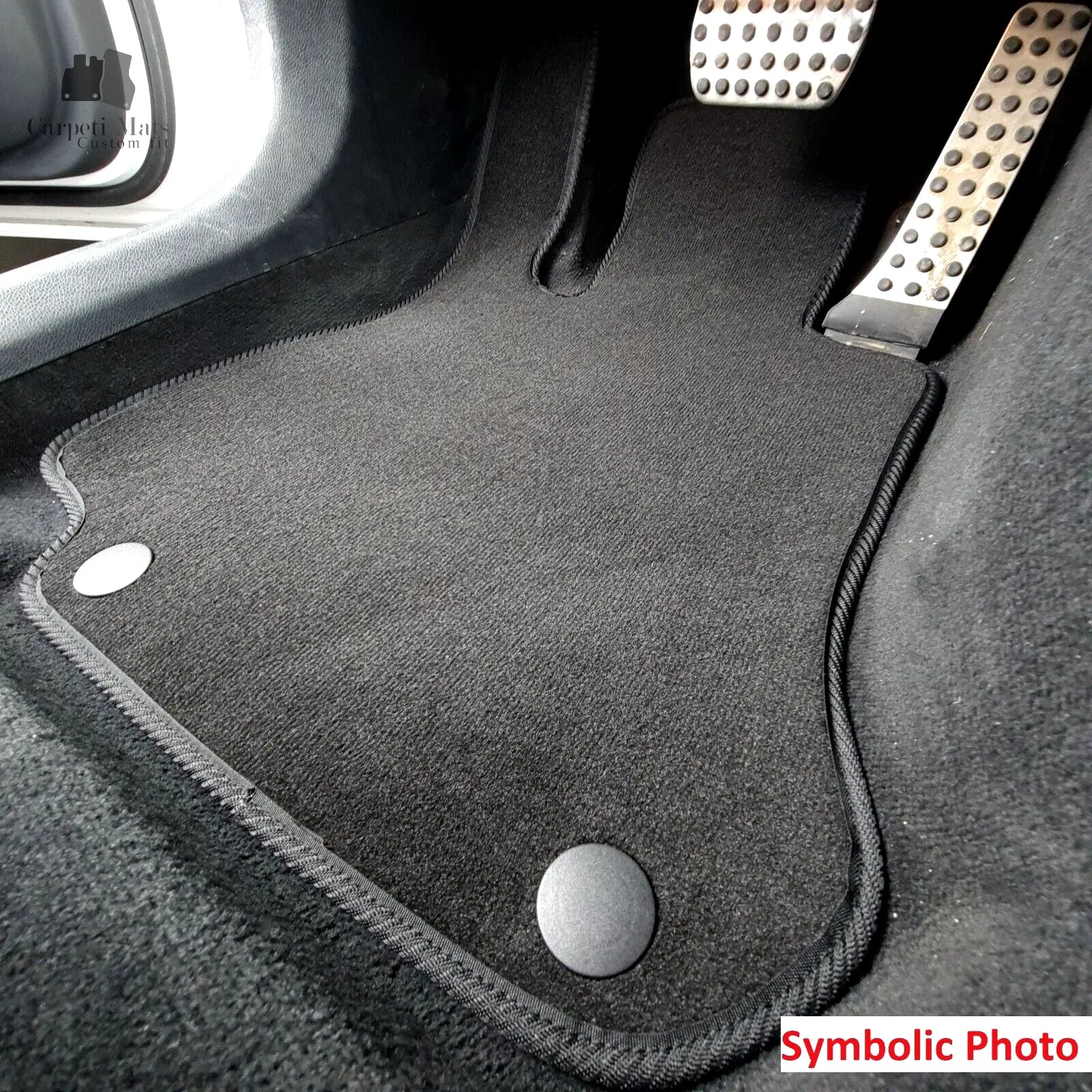 Front Car Floor Mats Velour For Peugeot 3008 Auto Liners Waterproof Carpet 2pcs