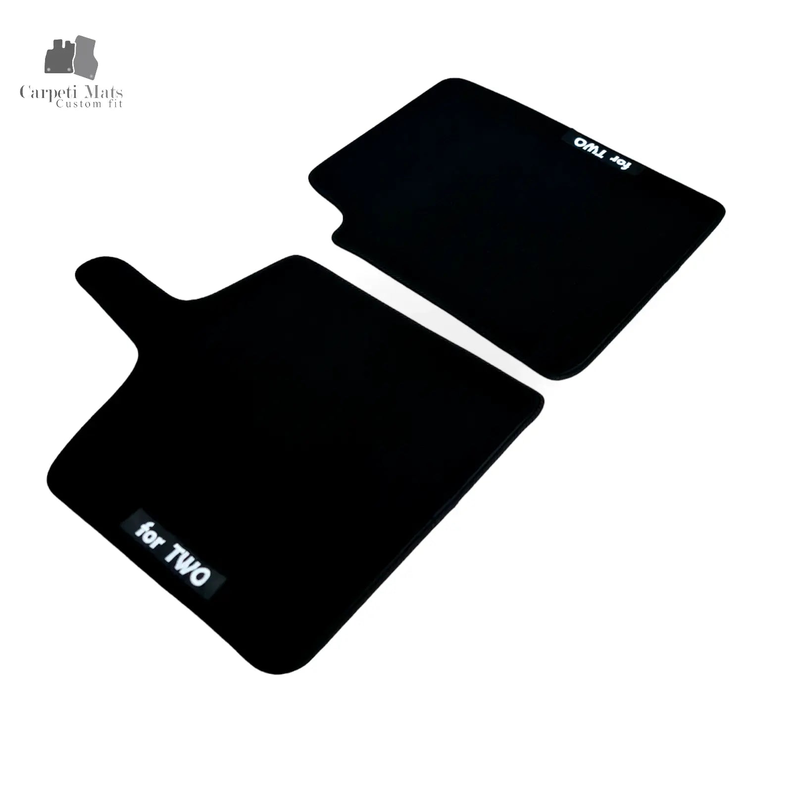 Front Car Floor Mats Velour For Smart For Two Waterproof Black Carpet Liners 2pc