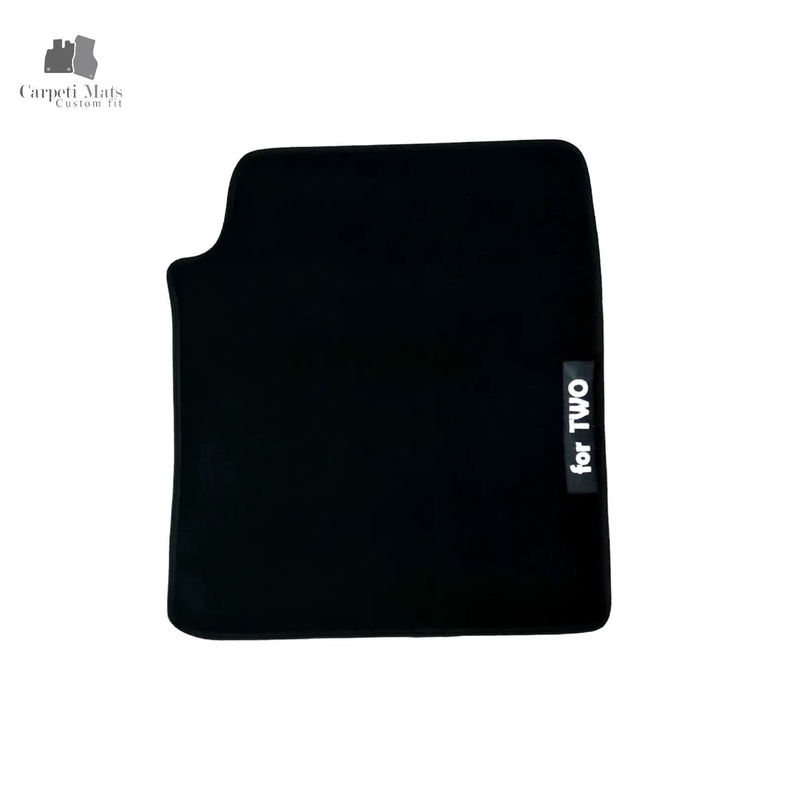 Front Car Floor Mats Velour For Smart For Two Waterproof Black Carpet Liners 2pc