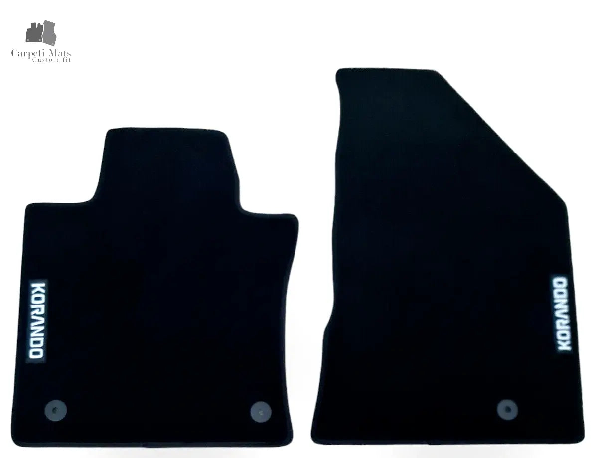 Front Car Floor Mats Velour For SsangYong Korando Waterproof Carpet Liners 2pcs