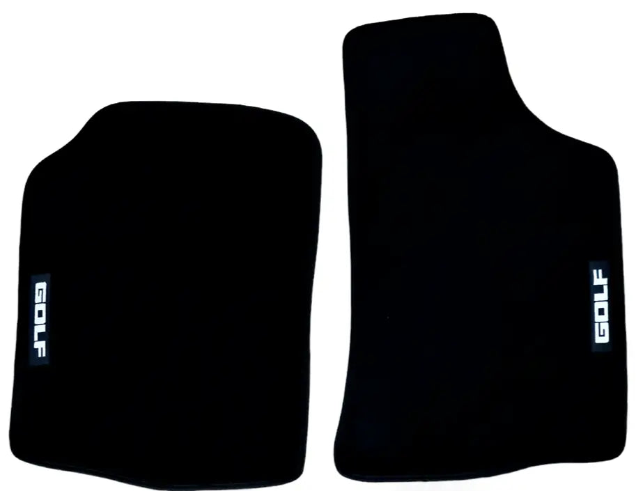 Front Car Floor Mats Velour For VW Golf Mk1 Waterproof Carpet Auto Liners 2pcs