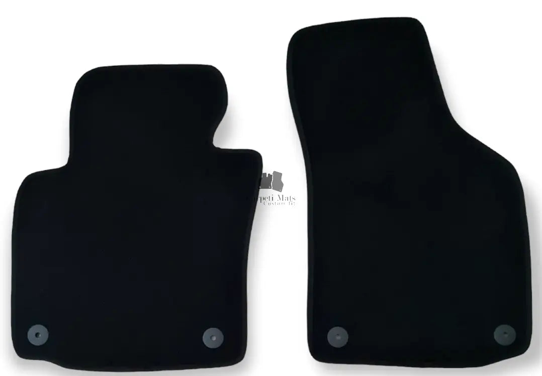Front Car Floor Mats Velour For VW Golf Mk6 Waterproof Black Carpet Liners 2pcs