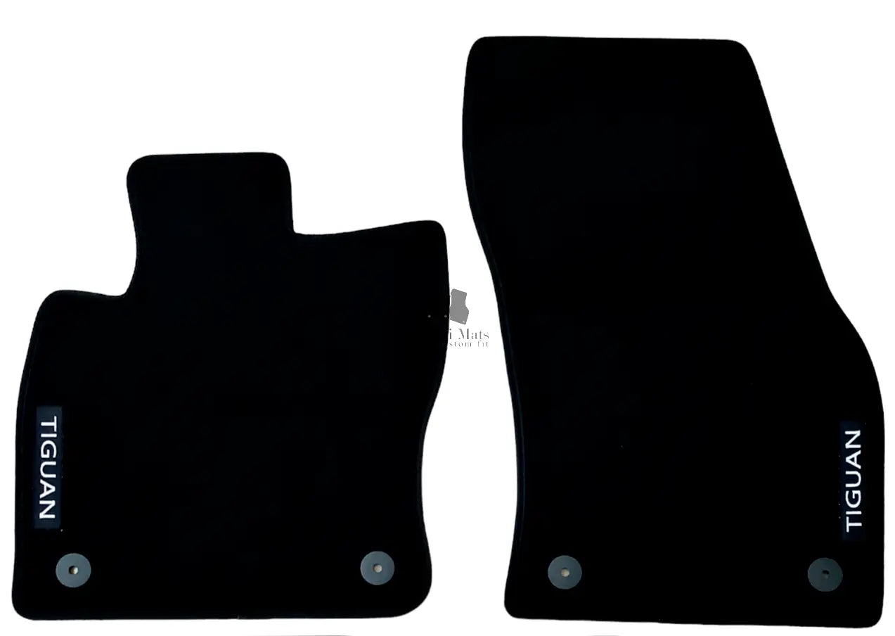 FrontCar Floor Mats Velour For VW Tiguan Waterproof Black Carpet Auto Liners 2pc