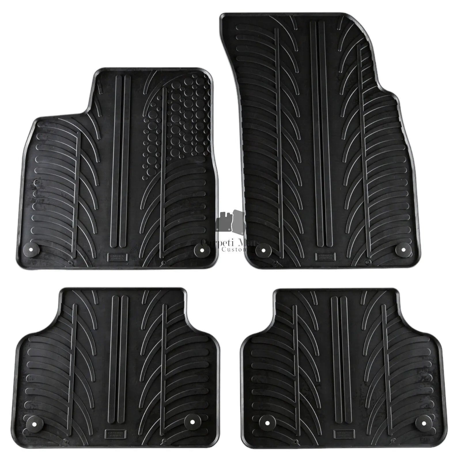 Rubber Car Floor Mats For Audi Q8 SQ8 4M All Weather Heavy Duty Rugs Auto Liners
