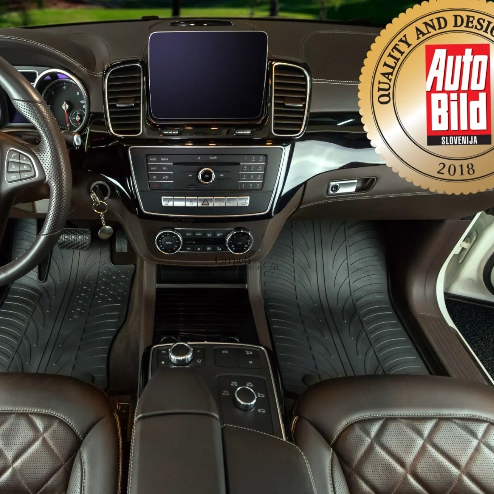 Rubber Car Floor Mats For Mercedes GLK X204 All Weather Heavy Duty Auto Liners