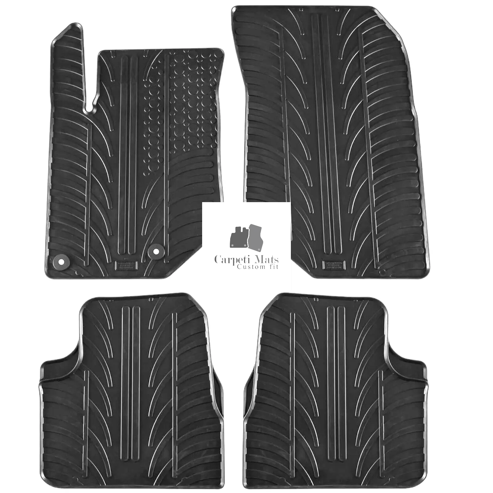 Rubber Car Floor Mats For Opel Corsa F All Weather Heavy Duty Rugs Auto Liners